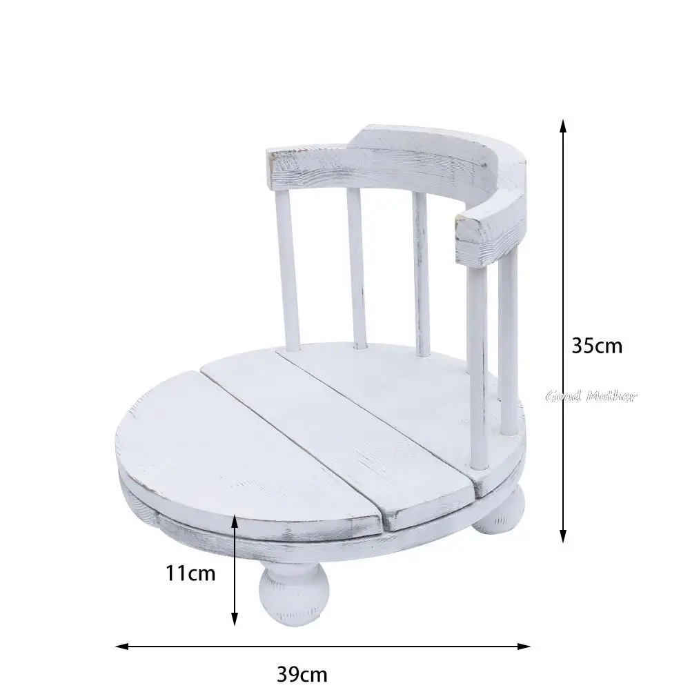 Nowe rekwizyty fotograficzne dla dzieci okrągłe nogi krzesło drewniane stare krzesło rekwizyty fotograficzne noworodka zdjęcie dzieci rekwizyty