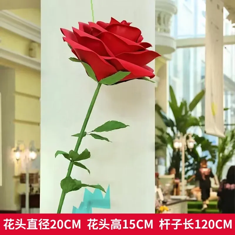 

Artificial Large Roses High-quality Silk Flowers Engagement Decoration Photography Backdrop Yard Garden Decors Fake Flowers