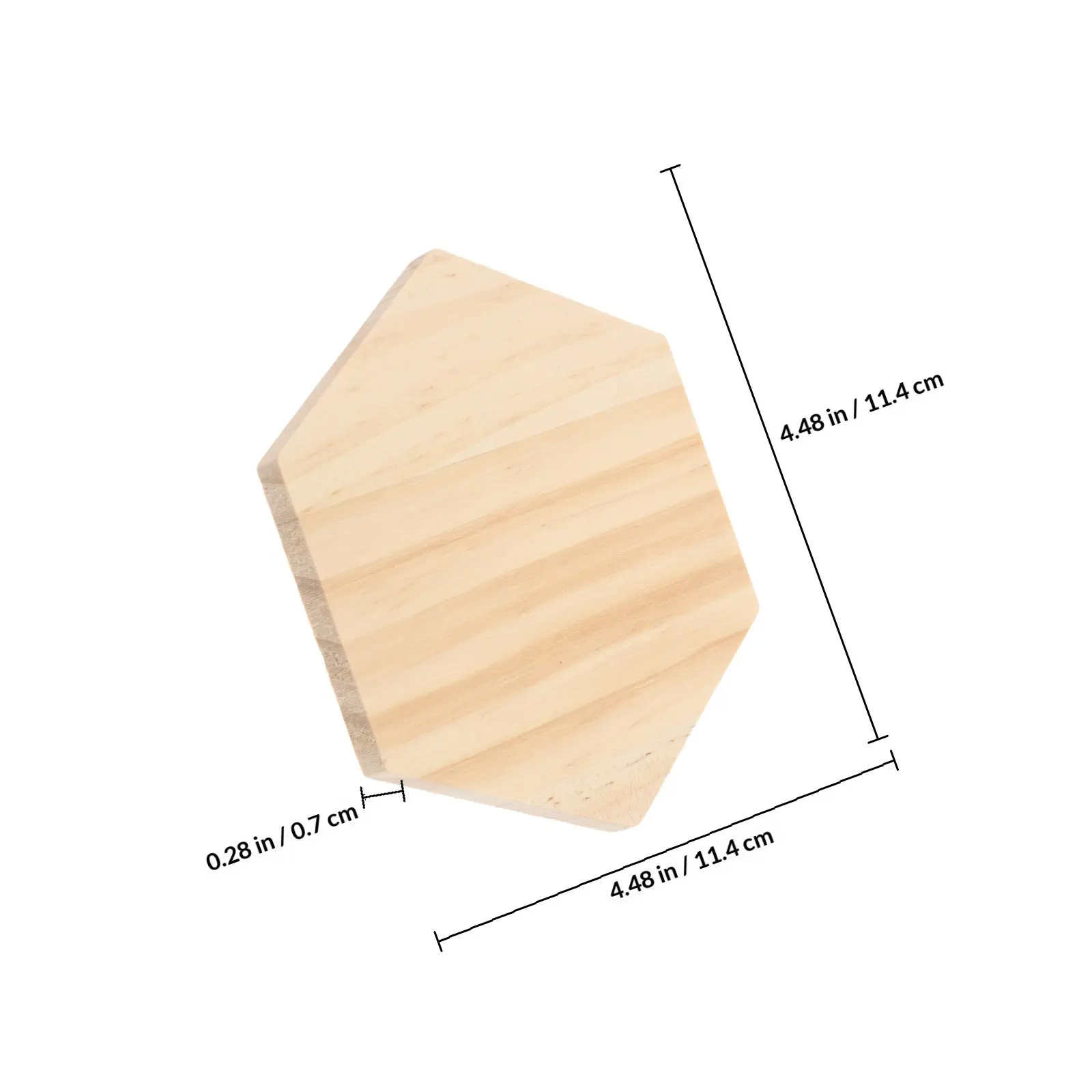 6Pcs Hexagonal Wood Coaster Blanks Unfinished Smooth Surface Non-Slip Base Craft Supplies for Drinks Decorative Table Coasters