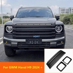 For Great Wall GWM Haval H9 2024 + Front Face Racing Grille Net Insect Proof Mesh Cover Car Styling Accessories Exterior Sticker