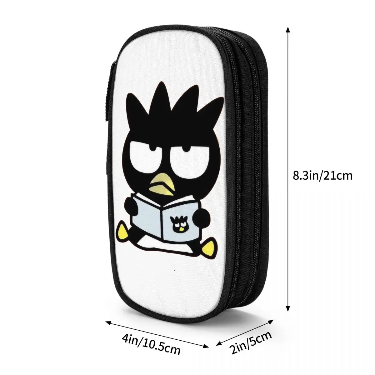 Imagem -06 - Fun Penguin Anime Pencil Cases Badtz Marus Books Pencilcases Pen Box Kids Large Storage Bolsa Students School Zipper Stationery