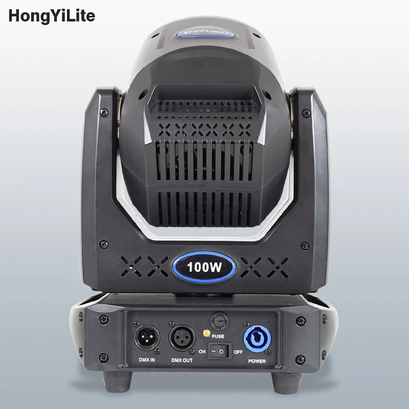 HongYiLite 2PCS 100W LED Moving Head With Ring Rotating Gobo Stage Light 5 Face Prism Spotlight For DJ Disco Bar Party Backlight