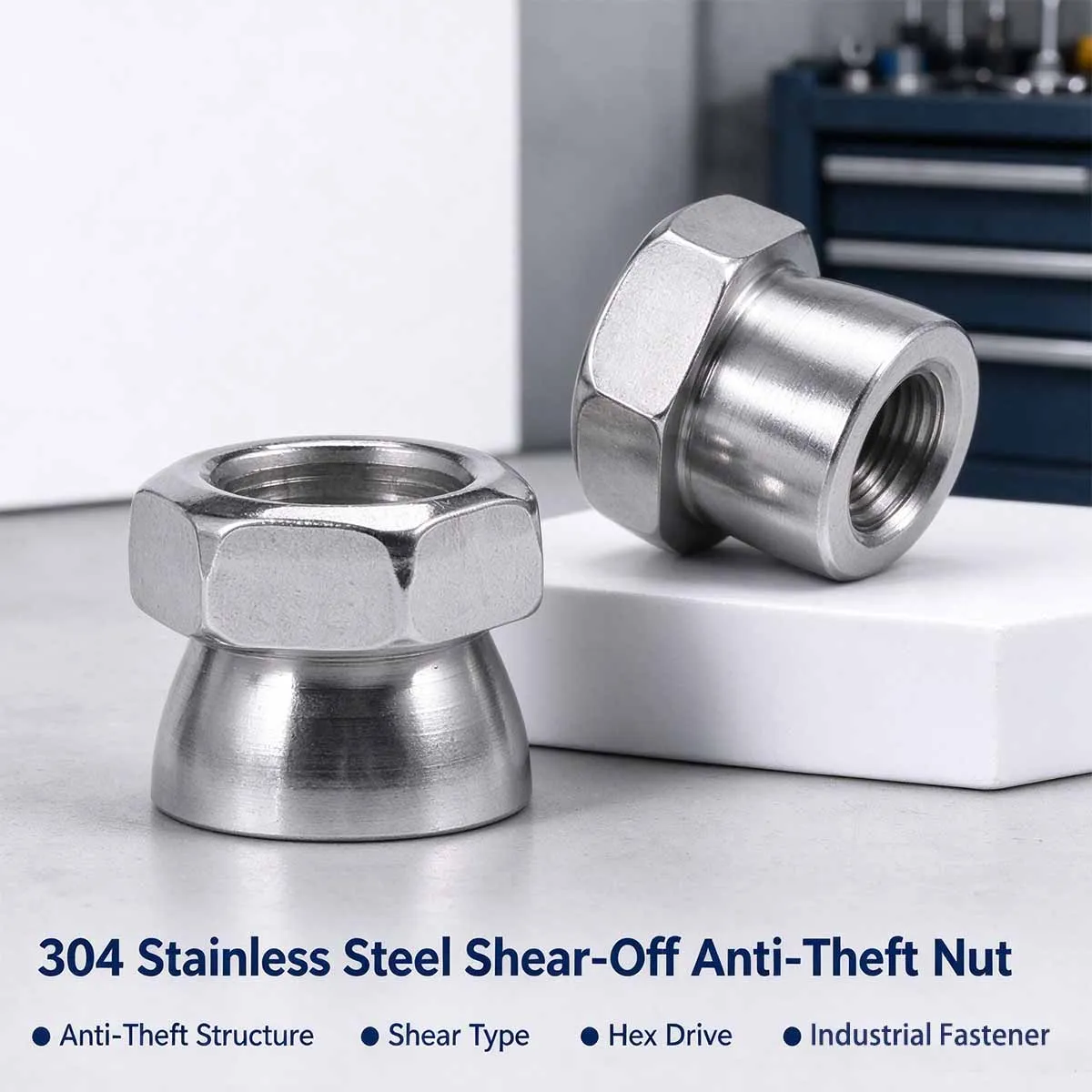 304 Stainless Steel Shear Nut Breakaway Anti Theft Security Nuts Tamper Resistant M5 M6 M8 M10 M12