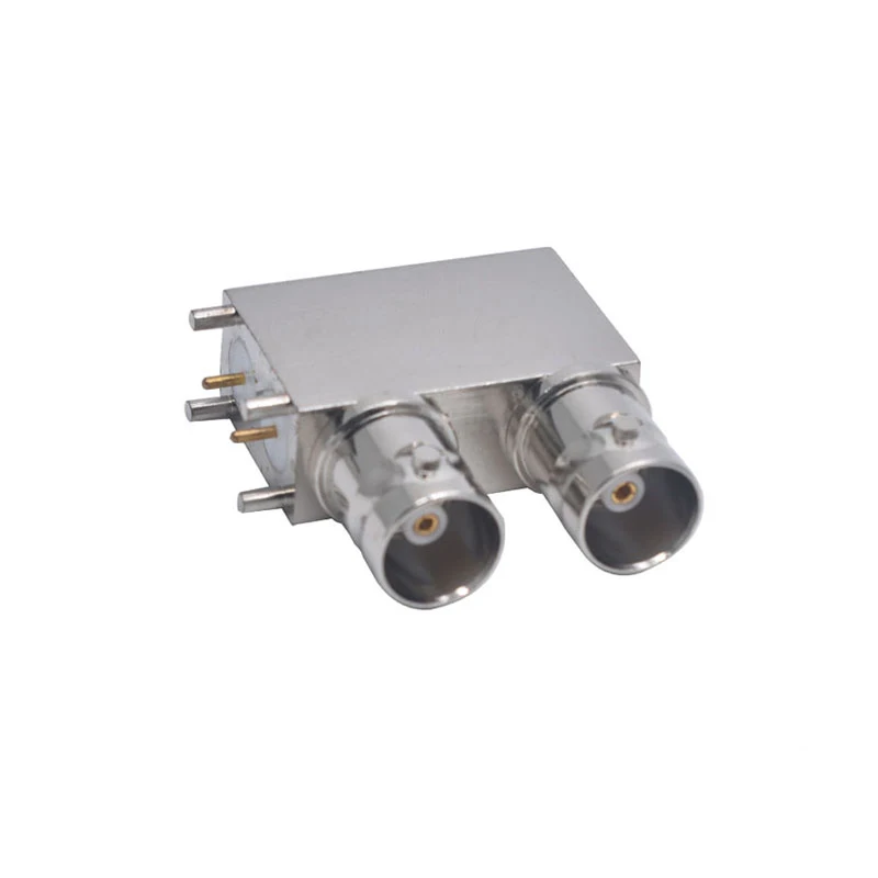 1PC SDI Double-Deck BNC Female Jack Socket Q9 Soldering Duplex Monitor Camera Connector Nickel  NEW