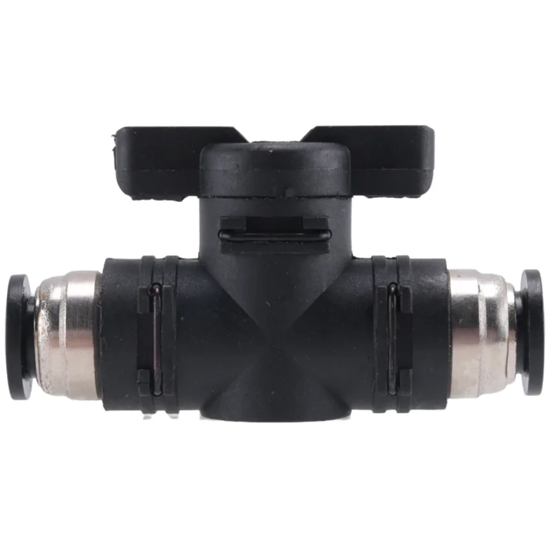 

AS94-8Мм Нажимной соединительный клапан Шаровой клапан 8Мм Клапан регулирования воздушного потока Быстроразъемный клапан Трубчатые фитинги 3 шт. Легкая установка Легко устанавливается