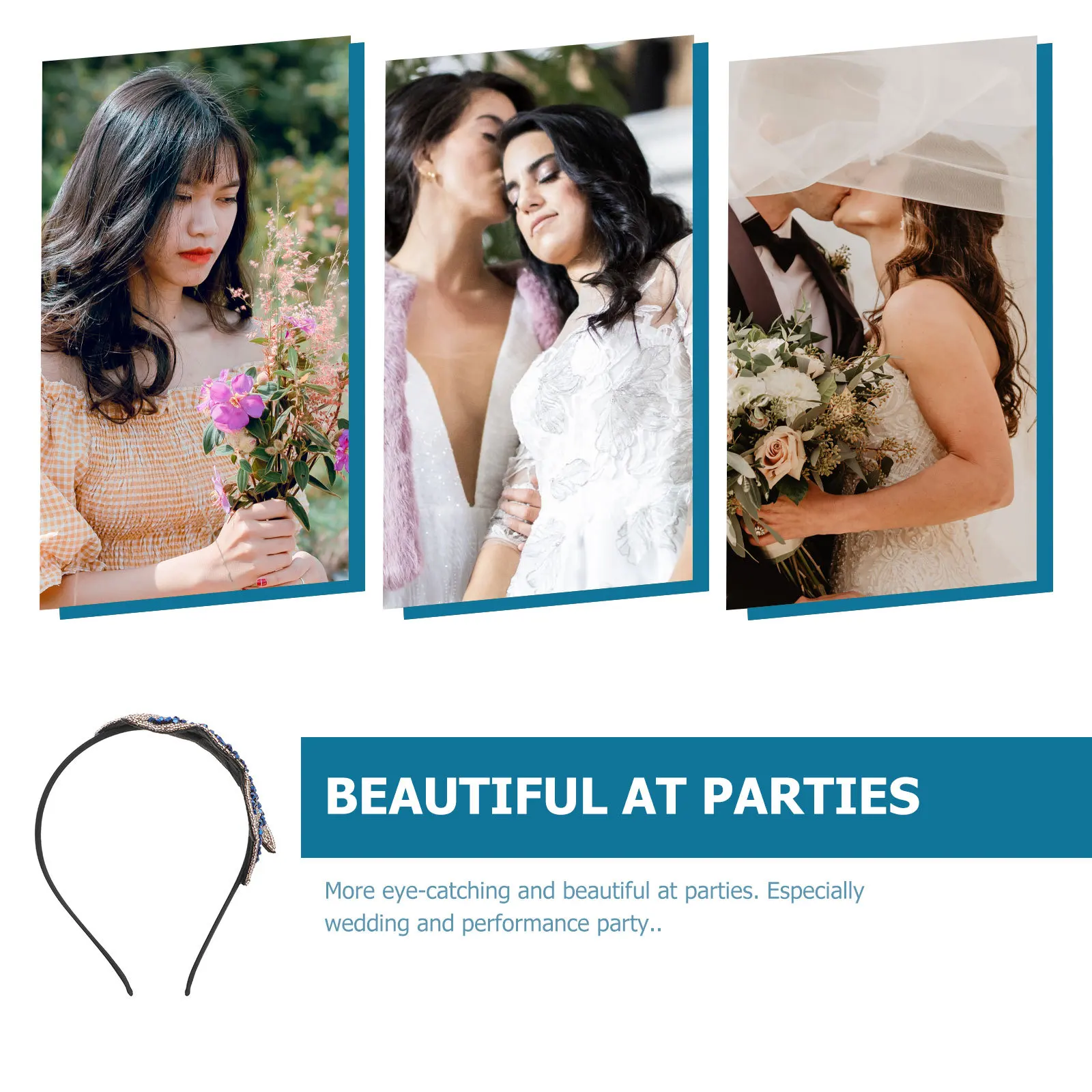 

1920S Hair Hoop Beaded Party Headwear For Wedding Performance Lightweight Secure Fit Decorative Photo Prop Beads Hair Hoop