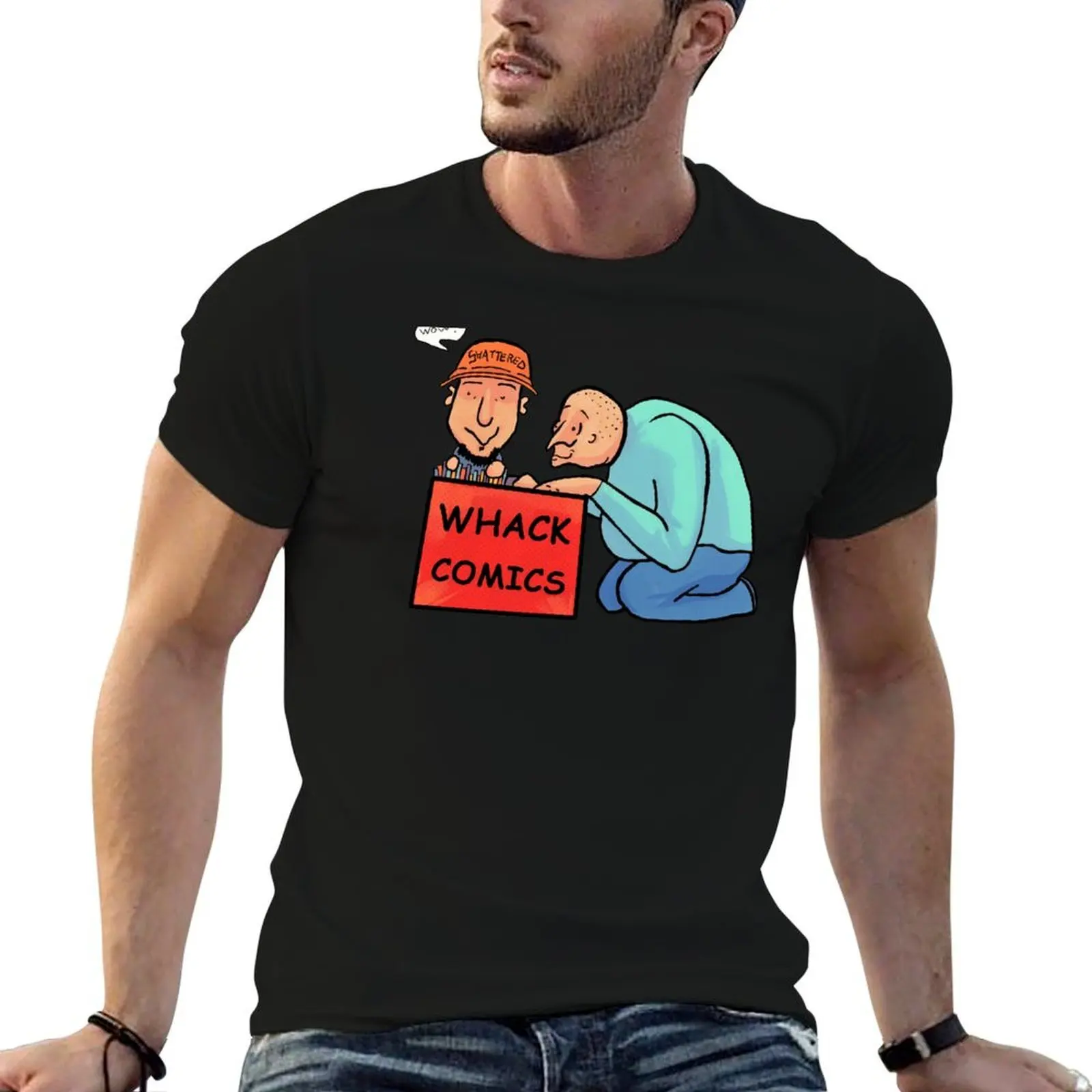 Camiseta variada WHACK COMICS Hilary Jenkins, camisetas divertidas para hombre, camiseta de algodón 100%, camisetas de anime para hombre