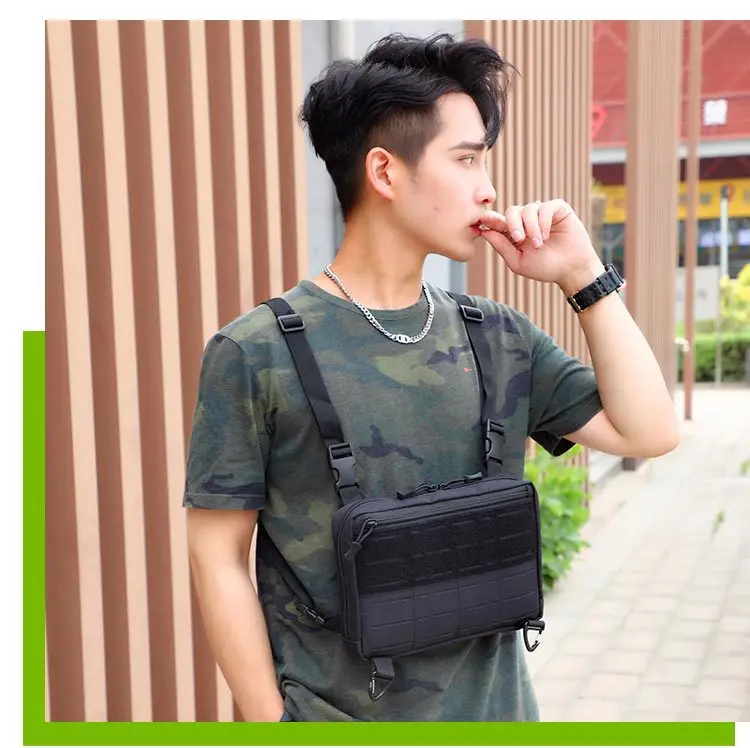 2024 NEW Chest Bag Men's Functional Vest Bags Survival CAMO Molle System Kit bag Backpack Locomotive Backpacks 가방 bolsos hombre