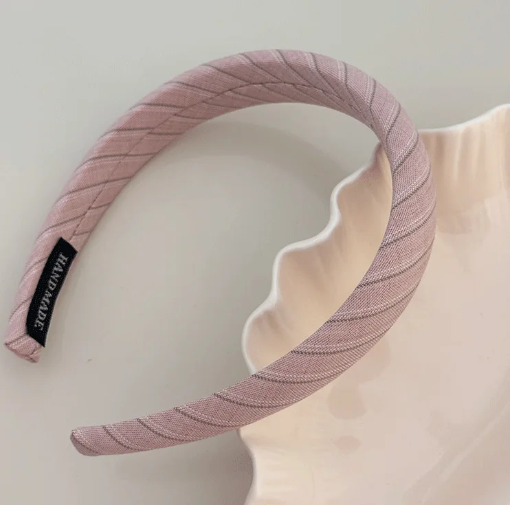 Striped Sponge Filled Thick Wide Headband Wide Edge High Skull Top Hair Hoop