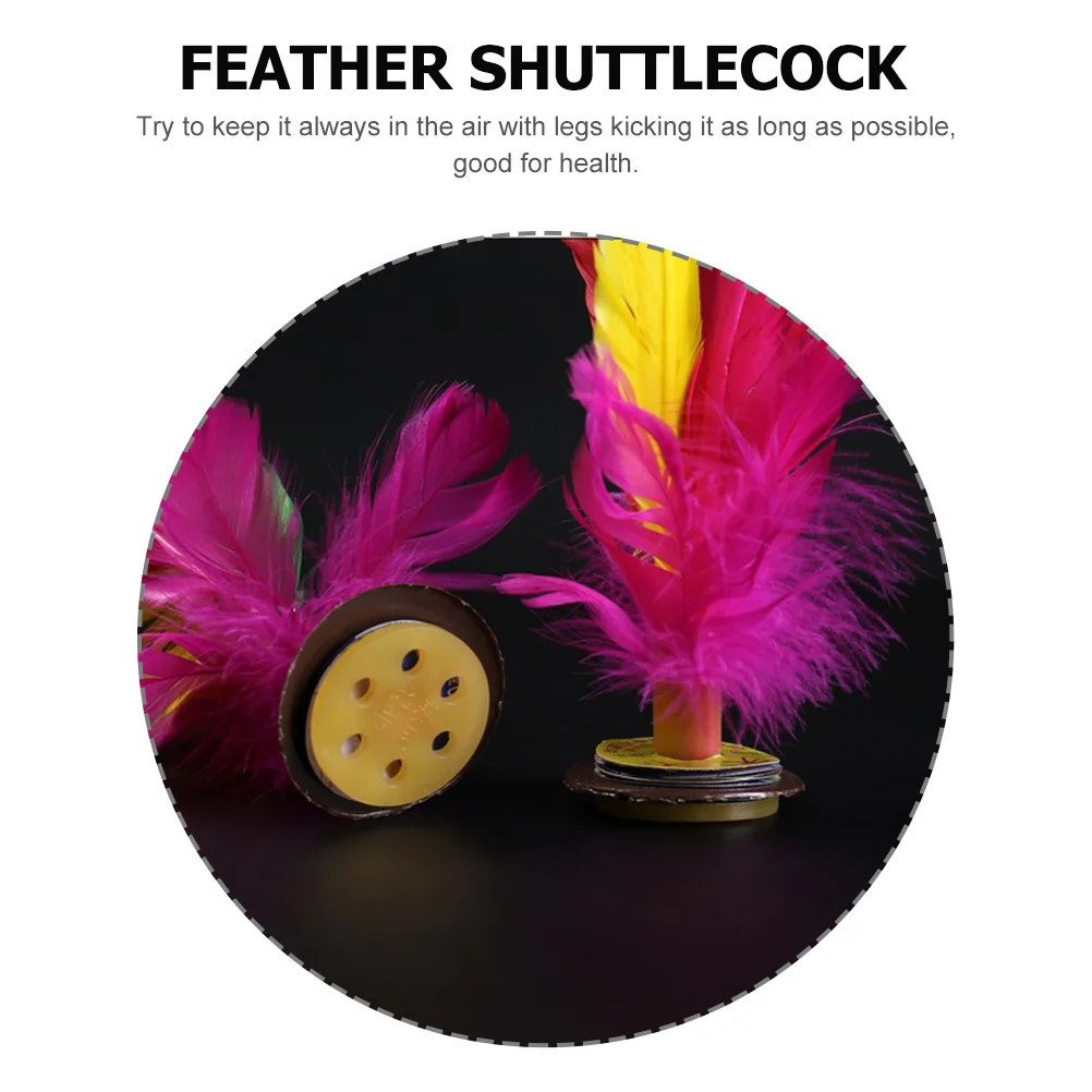 6 Pcs Shuttlecock Kids Sports Toys Kick Jianzi Foot Game Play Football Chinese Kicking Fitness