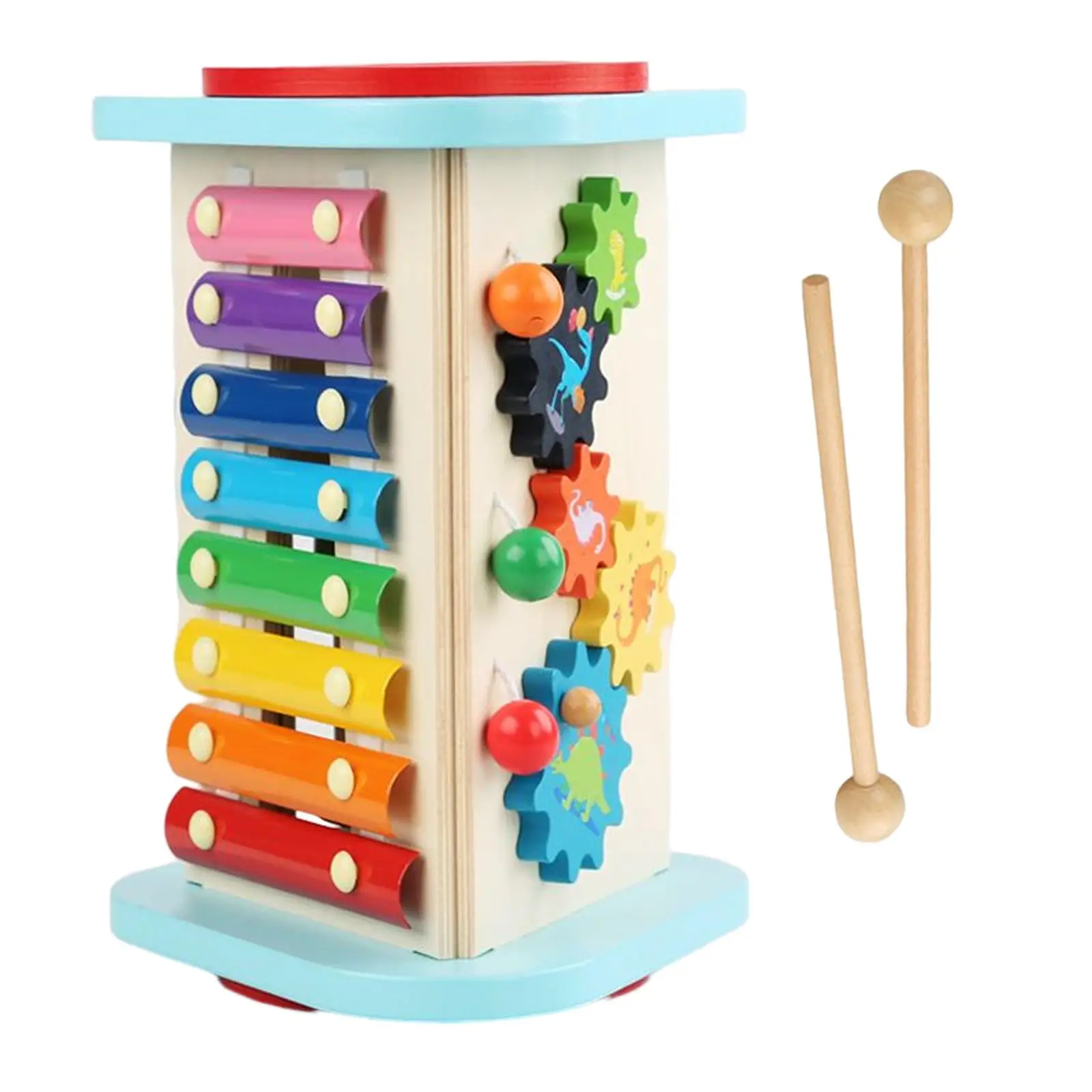 Wooden Music Toy Wood Learning Skill Toy Percussion Instruments Toy for Toddlers