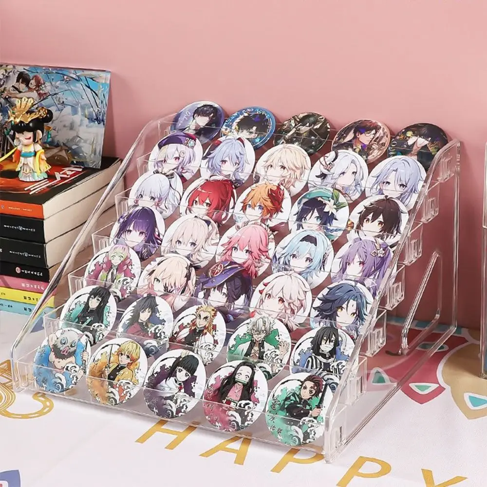 

Badge Storage Rack Ladder Display Rack Desktop Storage Box Transparent Bar Stand Display Rack Desktop Organizer Acrylic