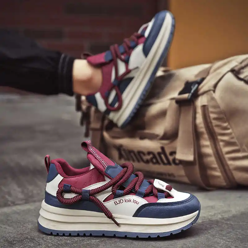 

Мужские кроссовки с круглым носком на шнуровке, бежевые, красные, для гольфа, быстрые, профессиональные, спортивные, 2025 года, новинка