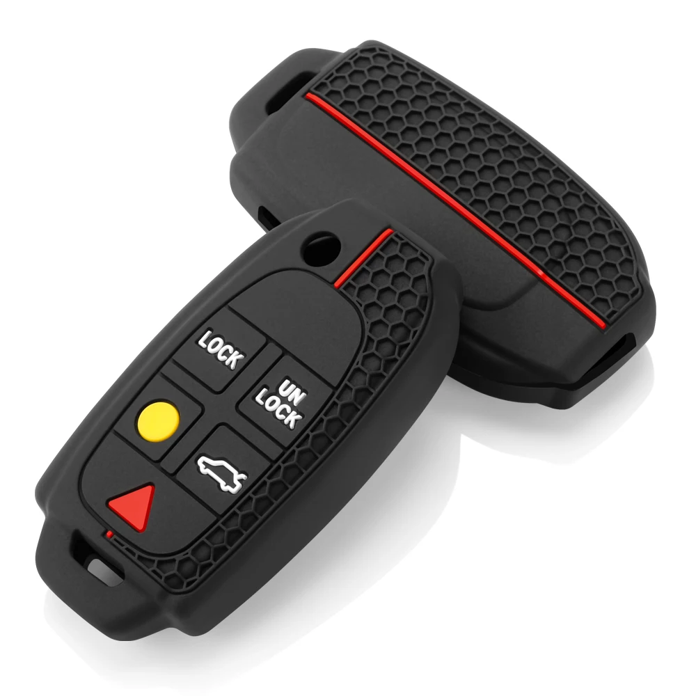 Funda de silicona para llave de coche para Volvo S60 S80 XC70 XC90 V70