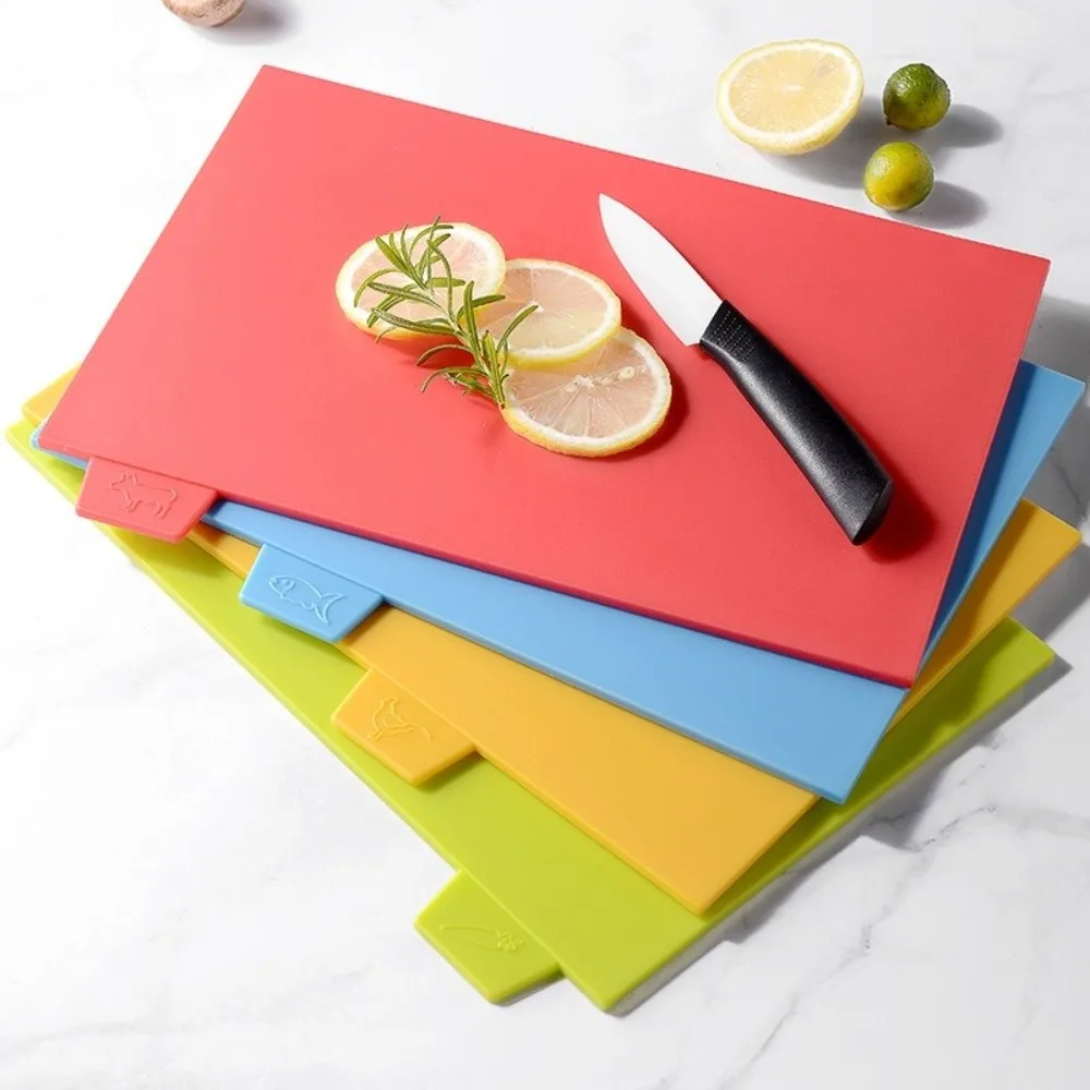 

Color Coded Chopping Board Set Non-Slip Hygienic Color Coded Board Set Plastic with Storage Case Cutting Board Set Kitchen Use
