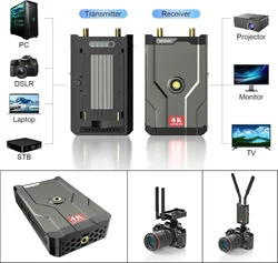 HDMI Wireless 4K Transmitter and Receiver 150m HDMI Extender Kit 5G Wireless Audio Video  DSLR Laptop YouTube To TV/Projector