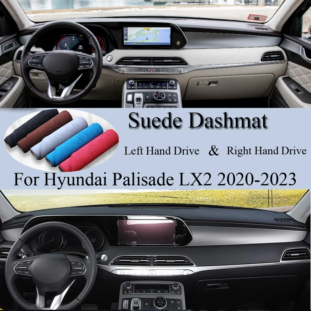 

For Hyundai Palisade LX2 2020 2021 2022 2023 Suede Leather Dashmat Dash Mat Cover Dashboard Pad Sunshade Carpet Car Accessories