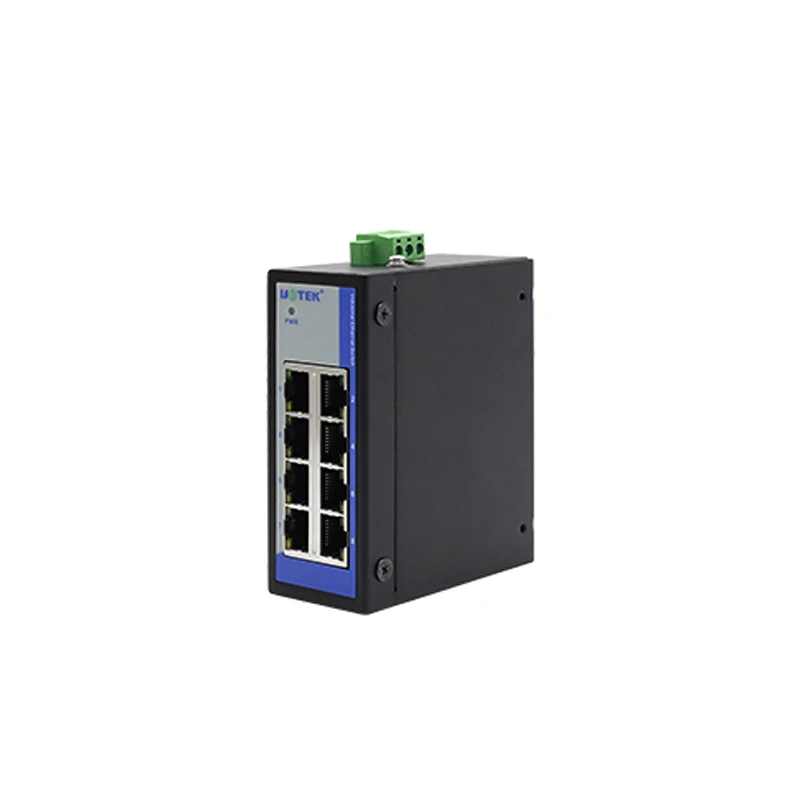 Industrial Grade Rail Mounted ESD Electrostatic Protection for 8-port 100Mbps Non Managed Ethernet Switch