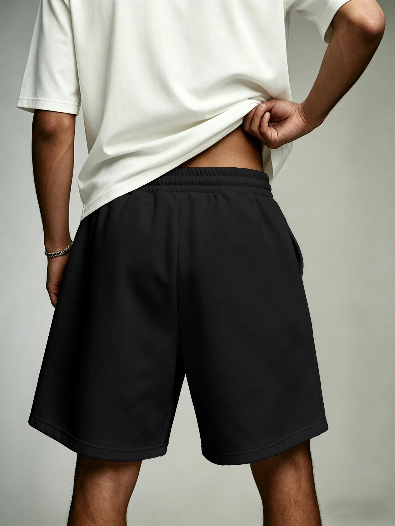 Men Angel Wings Graphic Shorts Polyester Loose Drawstring Gothic Streetwear Casual Beach Shorts S‑2XL