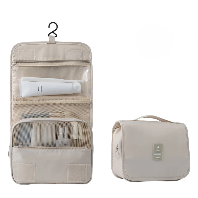 New portable makeup bag with hand-held hook, travel oriented diagonal wash bag, large capacity waterproof makeup bag