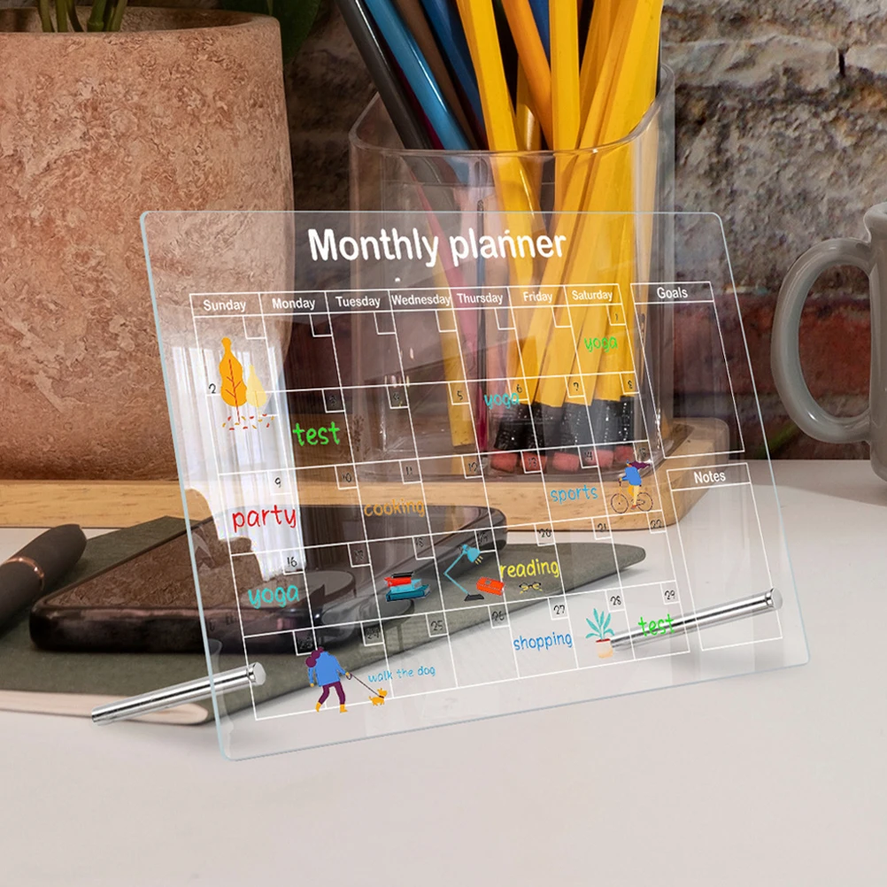

Набор досок для написания сообщений, прозрачный акриловый набор для заметок, офисный многофункциональный светильник для заметок, кухонный светильник, прозрачный многоразовый для студентов