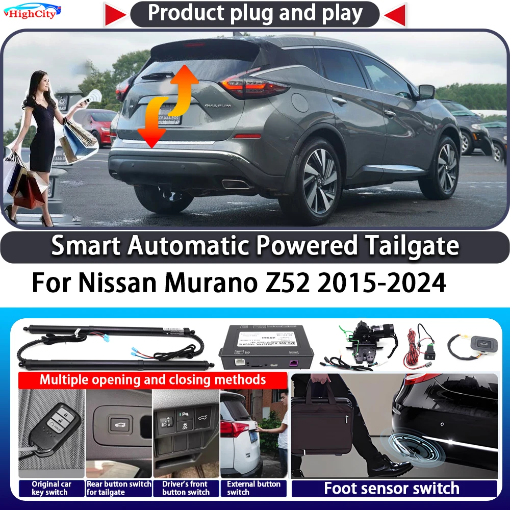 

For Nissan Murano Z52 2015-2024 OEM Smart Automatic Powered Tailgate Key Control Trunk Close Kit Electric Power Tailgate