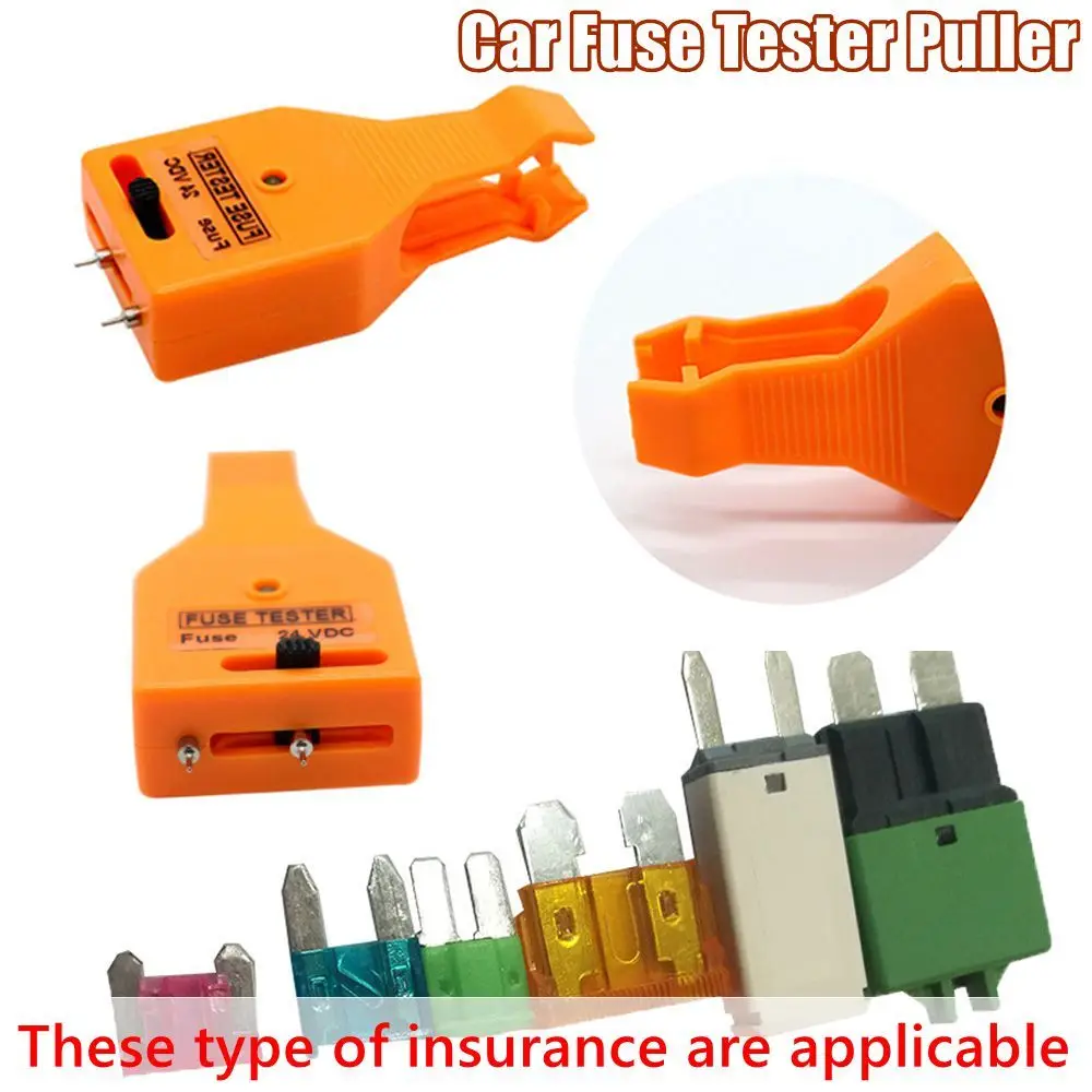 

Universal Removal Tool Puller Kit Car Fuse Type Tester with Green LED Indicator Light Car Fuse Tester Puller Auto Checker