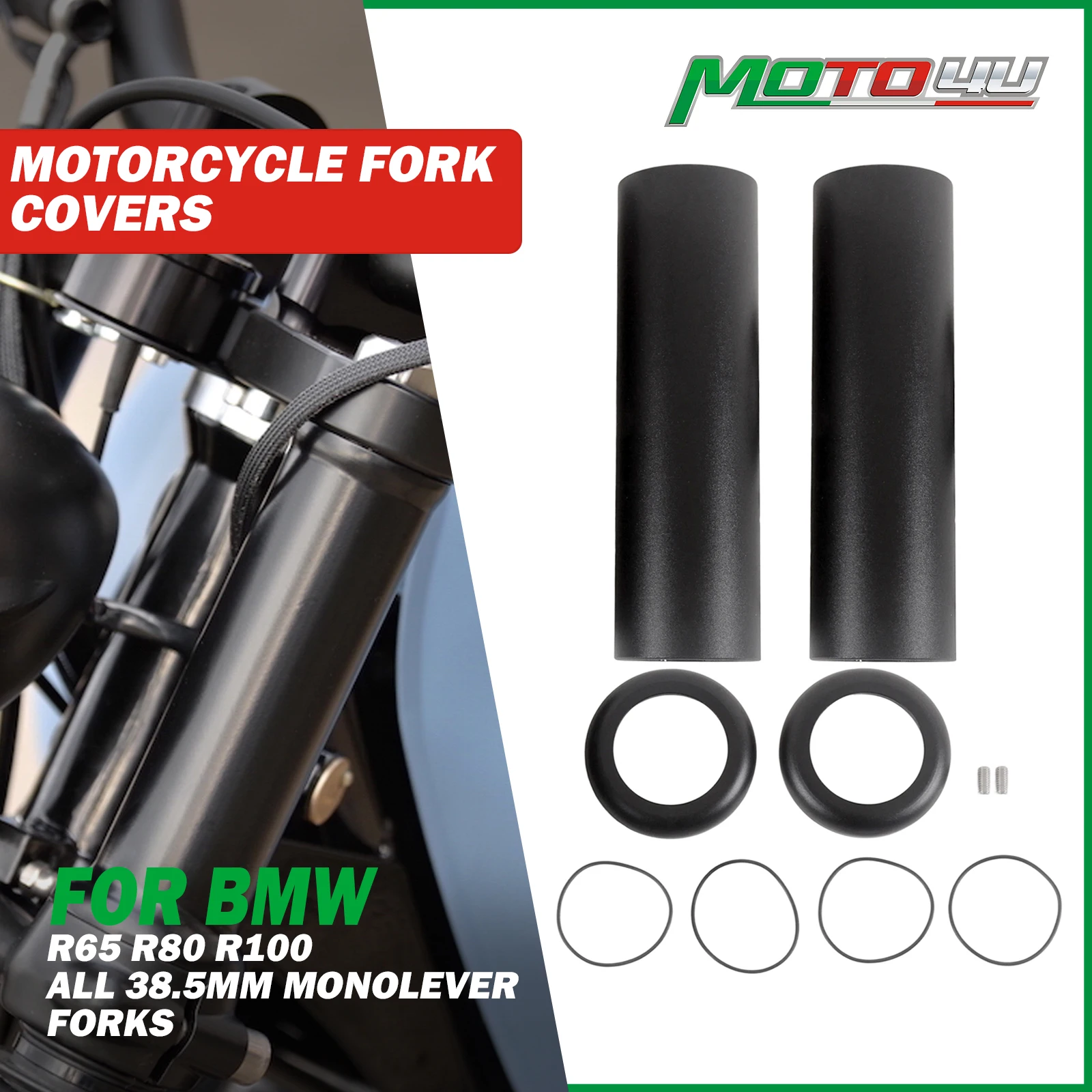 

Cafe Racer For BMW R65 R80 R100 38.5MM Monolever Aluminium Fork Covers Motorcycle Front Fork Protector