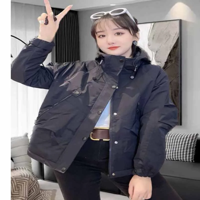 Female Korean Loose Fitting Leisure Time European Style Assault Jackets Women Autumn New Hooded Zipper Workwear Windbreaker Coat