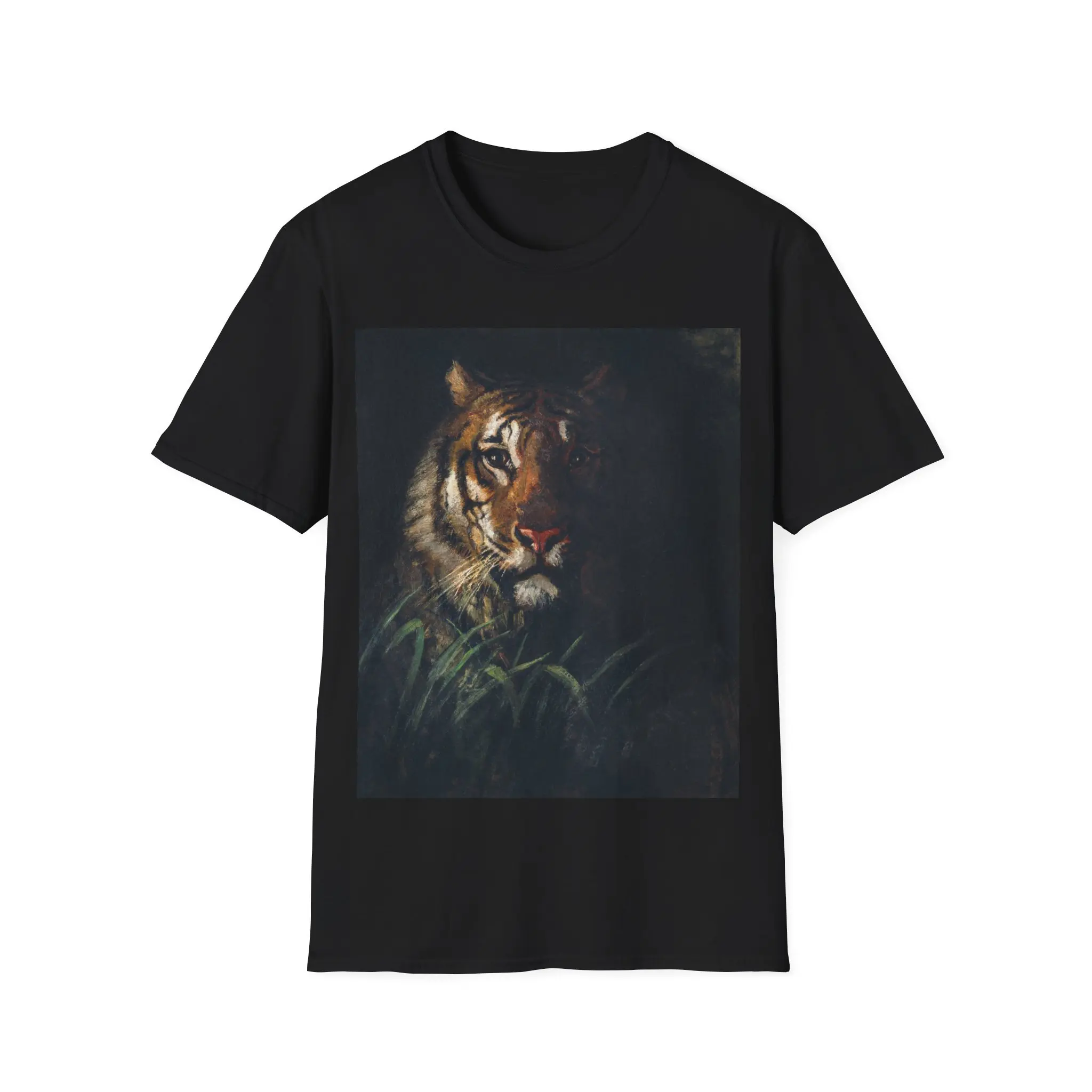 

Tigers Head Painting T-shirt Big Cat Tee Animal Lovers Shirt Tiger Artwork Tiger Print Top Jungle Wildlife Rainforest Nature