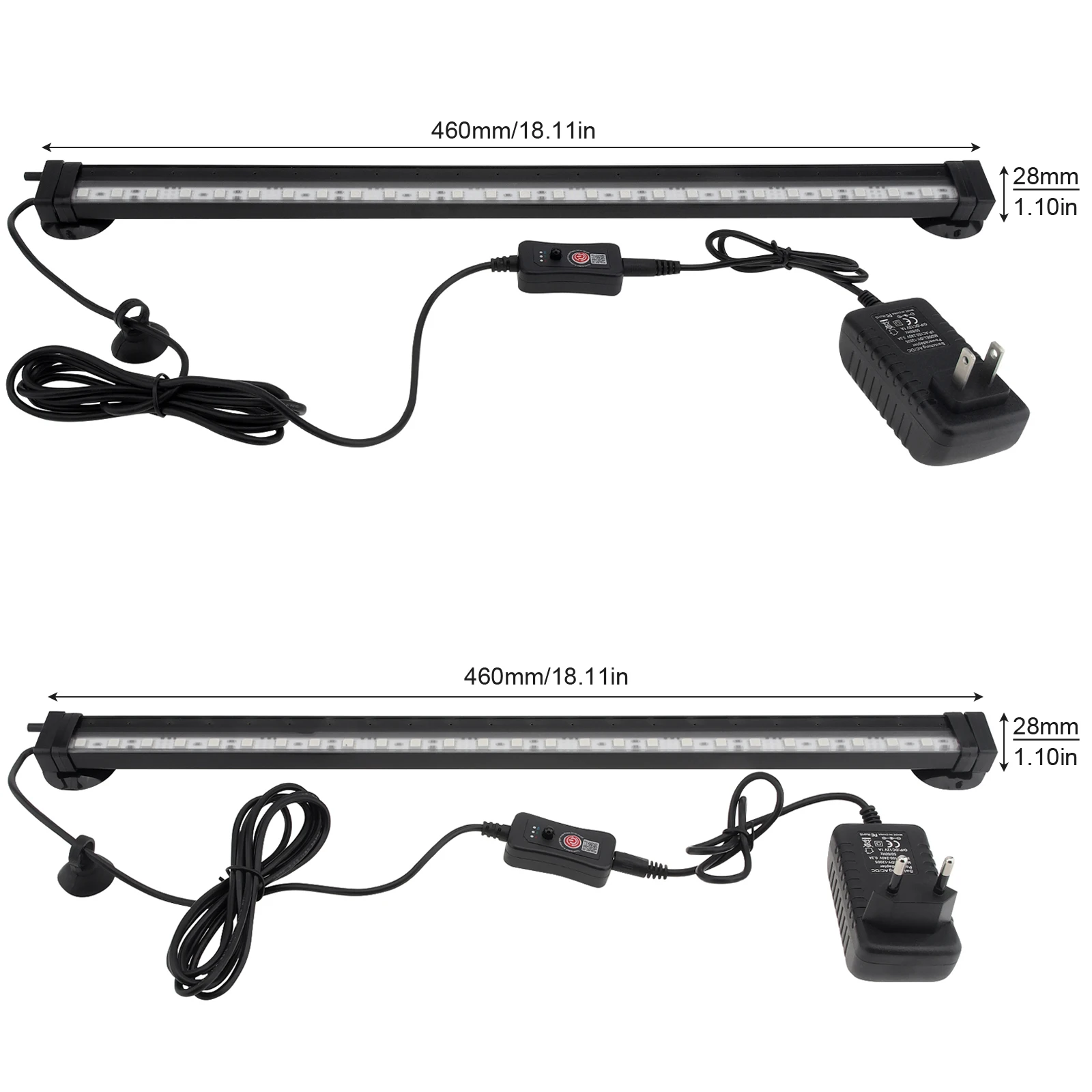 RGB Aquarium Air Bubble Light Remote Control IP68 Waterproof Color Change LED Fish Tank Lamp with APP Control