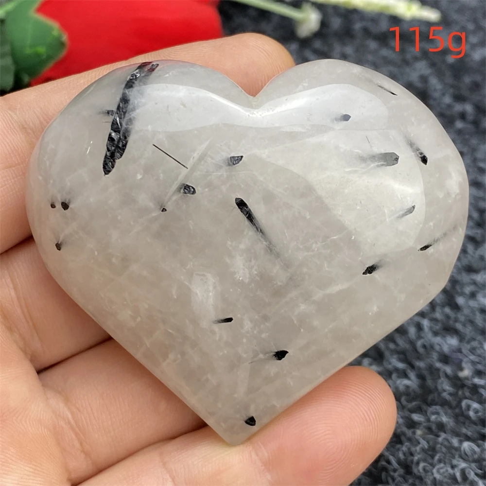 

1pc Natural Beautiful Black Tourmaline Stone Heart Shape Reiki Healing Ore Specimen Home Decoration Crafts Holiday Giftsfengshui