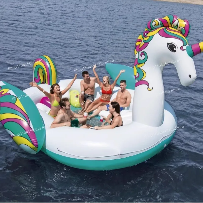 

floating bed on the water, multi-person sofa, floating row on the sea, inflatable, thickened, drifting boat