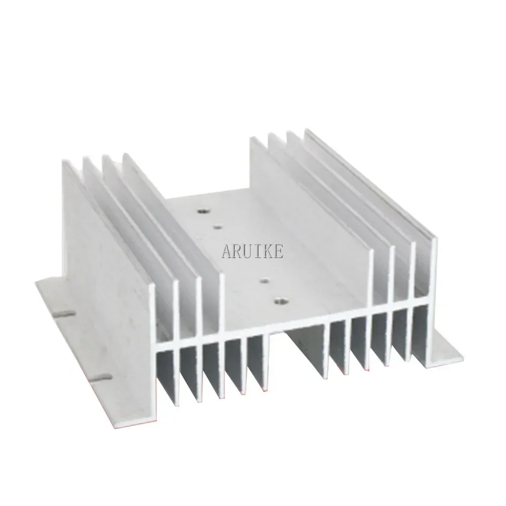 1pc Single W shape Aluminum Phase Solid State Relay SSR Heat Sink Small Type  Dissipation 10A to 120A radiator 110*125*50