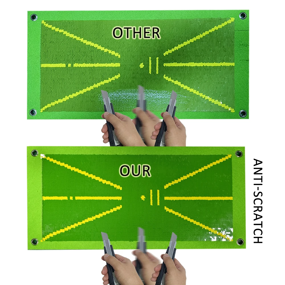 Golf Training Mat for Swing Detection Batting Golf Training Aid That Shows Swing Path Feedback and Correct Hitting Posture