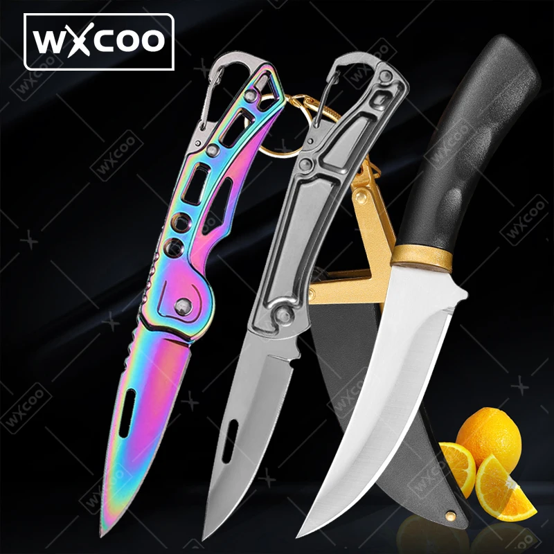 WXCOO Professional Kitchen Folding Knives Chef's Knife for Meat Cutting Sharp Boning Knife Fruit Peeling and Slicing Knives