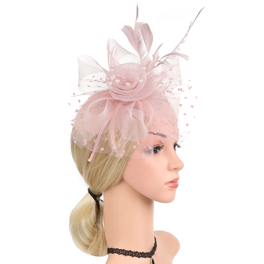 

Mesh Head Flower Hats Women's Hair Accessories Scarf Bridal for Fascinator Wedding Fascinators Headwear Party Headpiece