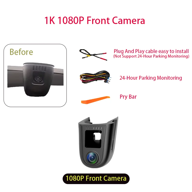 Plug & Play 4K Wifi Dashcam Camera Auto DVR voor Audi A1 A3 A4 A5 A6 A7 A8 Q3 Q6 Q7 Q8 S3 S4 S5 S6 S7 S8 RS3 RS4 RS6 2012-2026