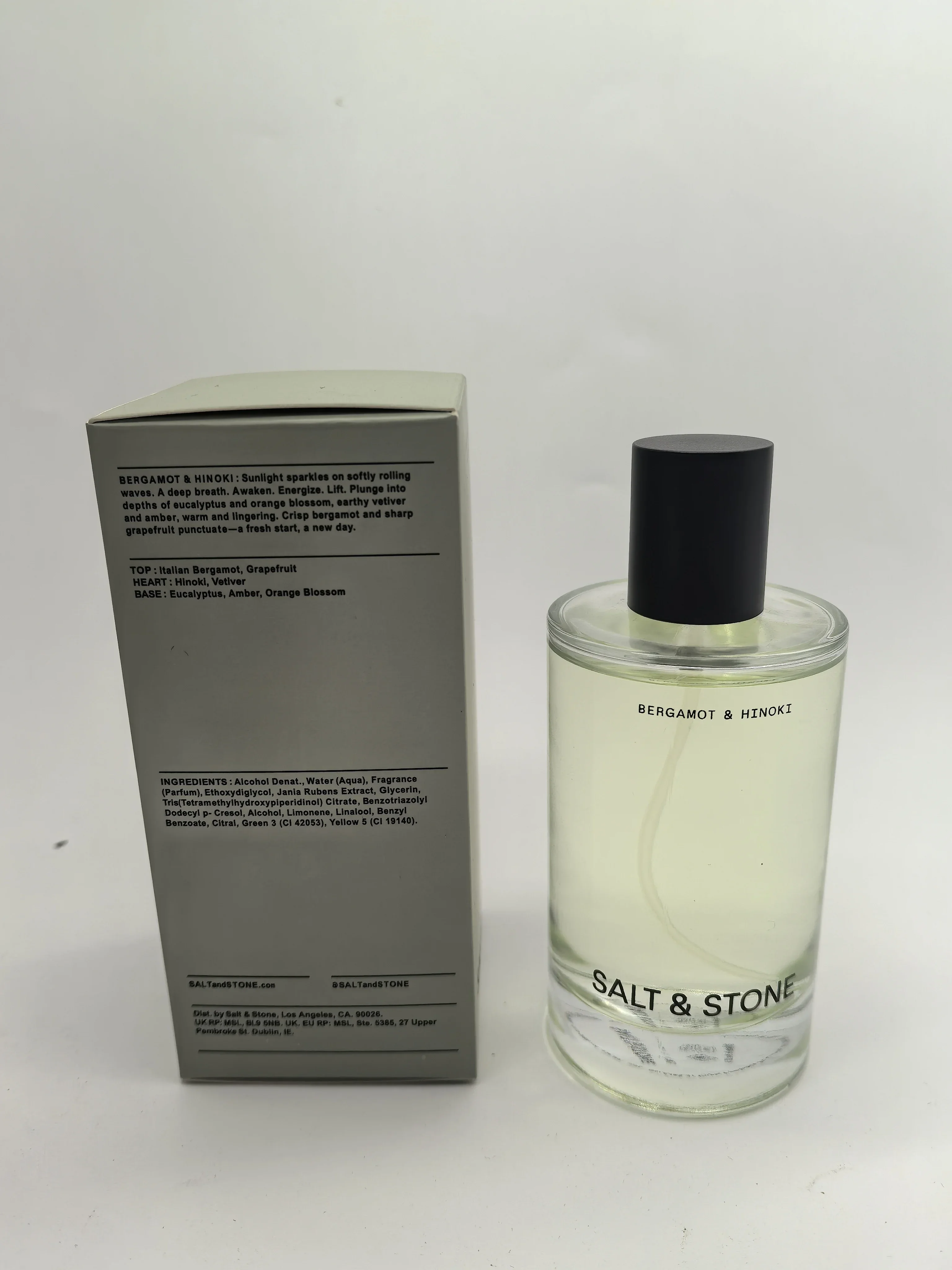 SALT & STONE Body Mist Bergamot & Hinoki 3.4oz / 100ml – Fresh Citrus Woody Long Lasting Unisex Fragrance Gift for Christmas