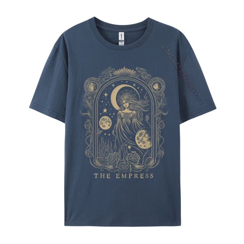 The Empress Tarot Card Goth Emo Occult Women Normal Simple Style Cotton O-Neck Man Luxury Designer T-Shirts Hip Hop Tops