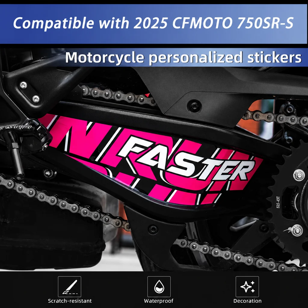 Compatible with the 2025 CFMOTO 750SR-S Motorcycle Body Decal, Fixed Wind Wing & Rear Swingarm Decal Modified Accessories