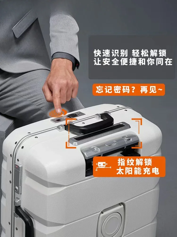 cabin suitcase fingerprint suitcase female 20 inch new multi-functional travel trolley password male