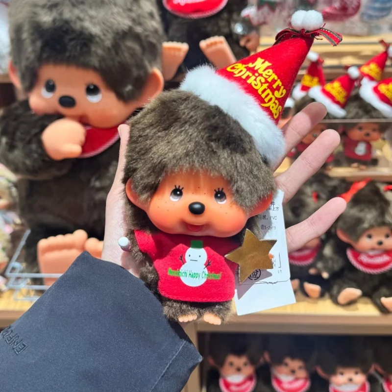 In Stock Genuine Monchhichi Santa Claus Elk Snowman Pendant Christmas Sock Decoration Cute Vinyl Cloth Doll Lovely Ornament Gift