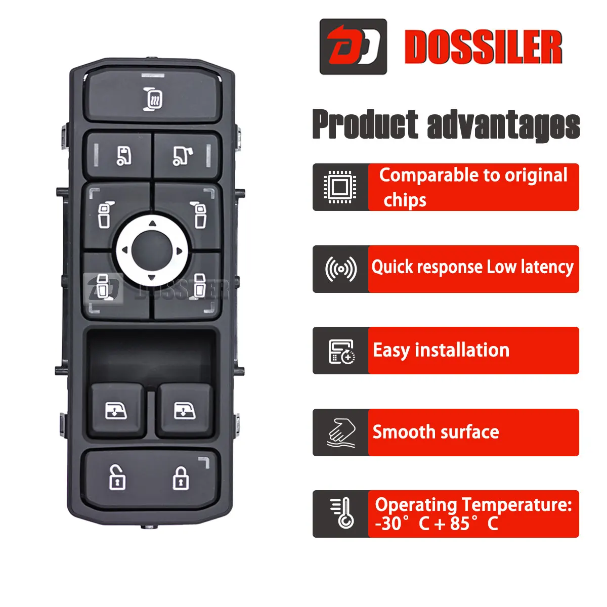 2569026 Dossiler for Scania R S NGT Truck LHD Electric Master Power Window Control Switch Glass Regulator Controller Car parts