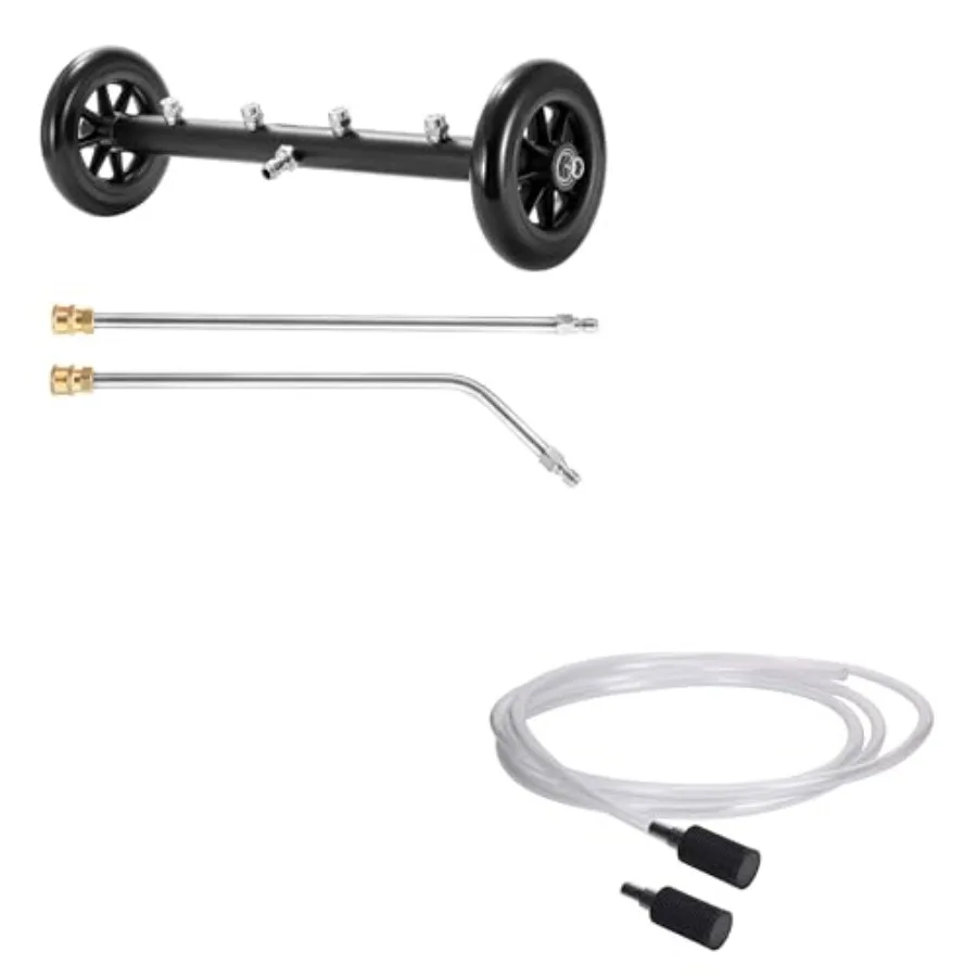 

Pressure Washer Undercarriage Cleaner 16 Inch Pressure Washer Siphon Hose and Filter for Soap and Chemical Injector