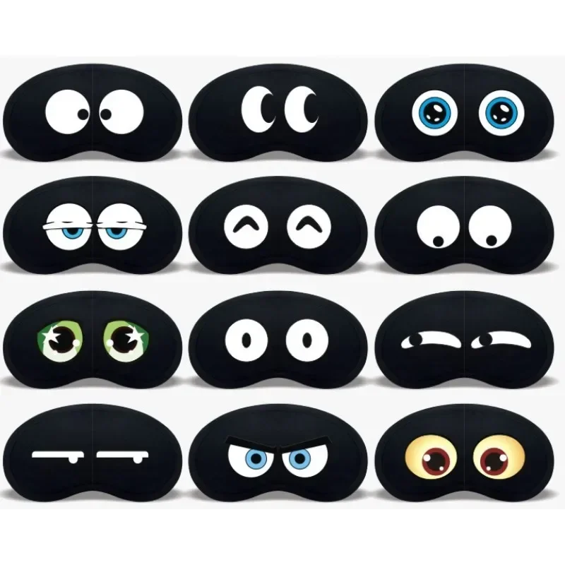 Eye Mask for Sleeping Funny Expressions Breathable Sleeping Cover Mask for Travel Nap Soft Blindfold Cold/hot Compress Eyepatch