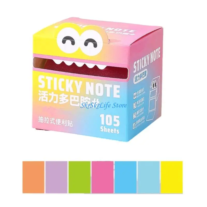 E65E 150 Sheets Pearlescent Sticky Note Paper Tarik Keluar Catatan Sticky Adheive Notes Pad