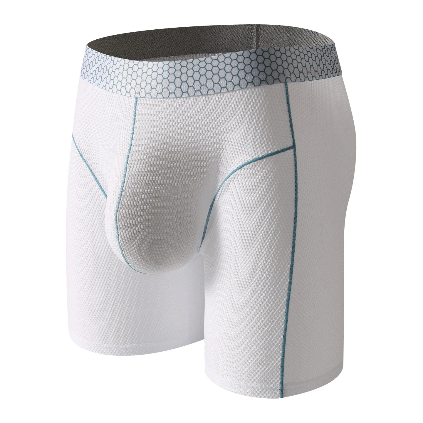 Men Underwear Breathable Ice Silk Boxer Shorts Man Panties Ropa Middle Rise U Convex Pouch Underpant Male Plus Size Boxers M-XXL