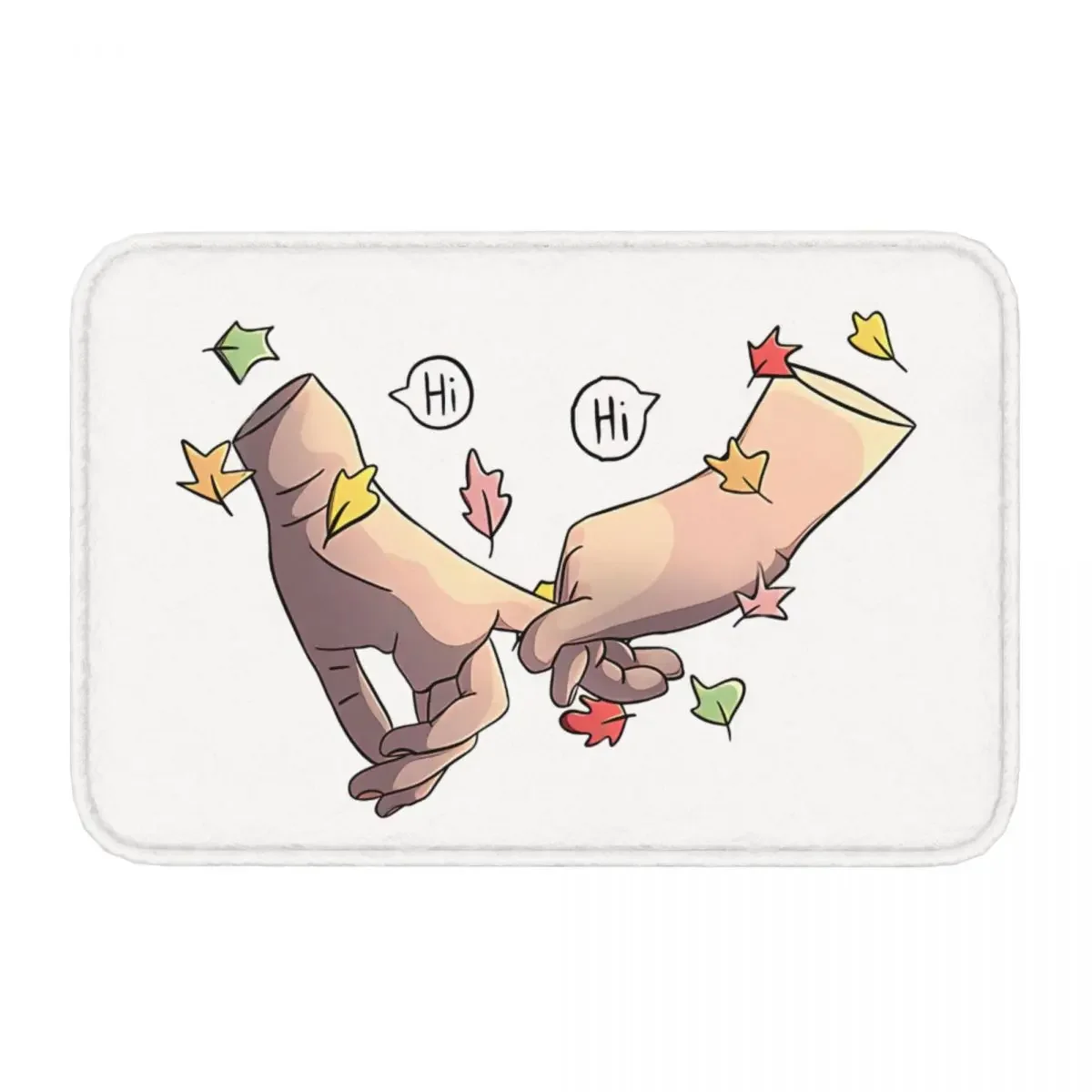 Kit Connor Heartstopper Non-slip Rug Doormat Bath Mat Hands With Leaves And Speechbubble Balcony Carpet Home Decorative