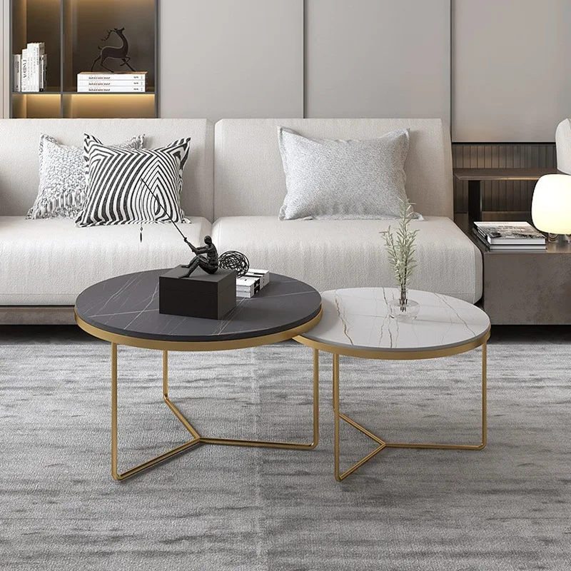 

Italian minimalist luxury stone coffee table, living room, home, small apartment, round